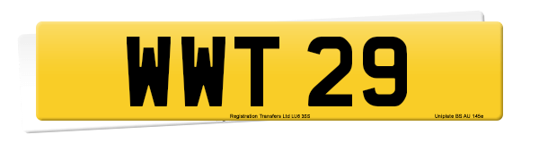 Registration number WWT 29